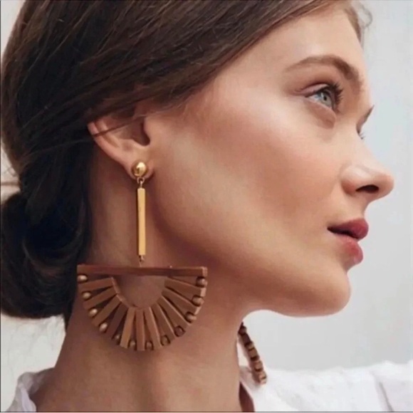 Free people Half Windmill Bamboo Earrings - Picture 1 of 10
